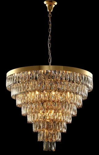 Люстра подвесная ABIGAIL SP22 D820 GOLD/AMBER Crystal Lux янтарная на 22 лампы, основание золотое в стиле классический  фото 4